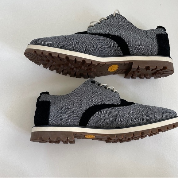 TOMS Brogue Vibram Sole Oxford Lace Up Dress Shoes Caviar Leather 9 main image 5